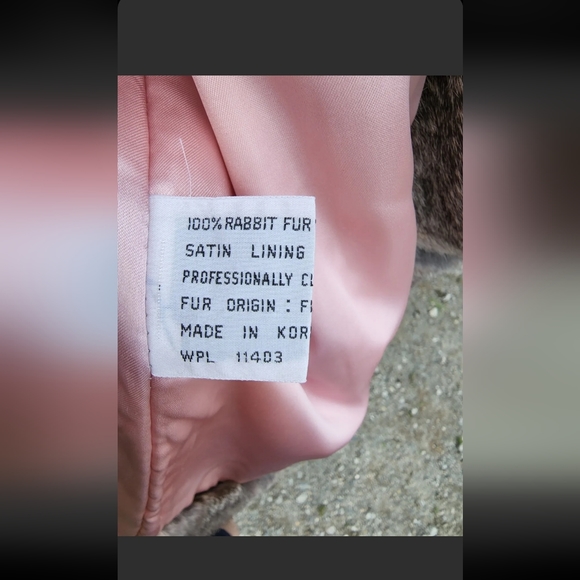 Upward 100℅ Rabbit Fur Satin Lined Jacket - Picture 3 of 7